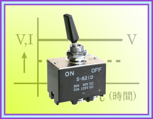 直流専用トグルスイッチ